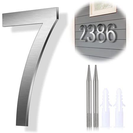 Metal 8 Inch Floating House Numbers 